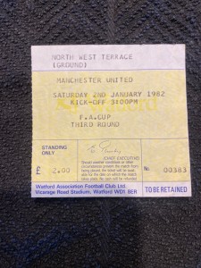 Watford v Manchester United 1981/82 FA Cup Ticket for sale on Ebay