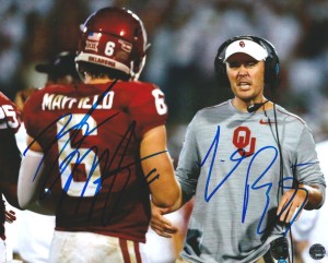 Baker Mayfield & Lincoln Riley Dual Signed Oklahoma 8x10 Photo With COA/Hologram for sale on Ebay
