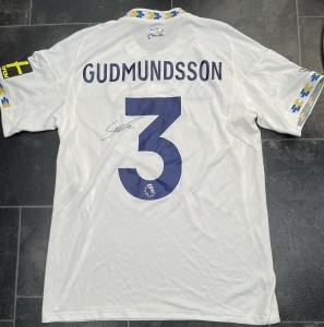 Match Worn Gabriel Gudmundsson Leeds United Poppy Shirt. Leeds V West Ham for sale on Ebay