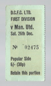 Derby County V Manchester United Football Ticket 26th December 1970 for sale on Ebay
