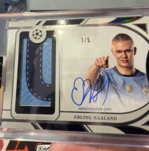 Dynasty Erling Haaland /5 On Card Auto Patch Ucc 2025 Manchester City for sale on Ebay