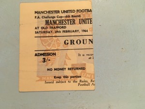 Man United  v Sunderland F.A. Challenge Cup  1964 ticket for sale on Ebay