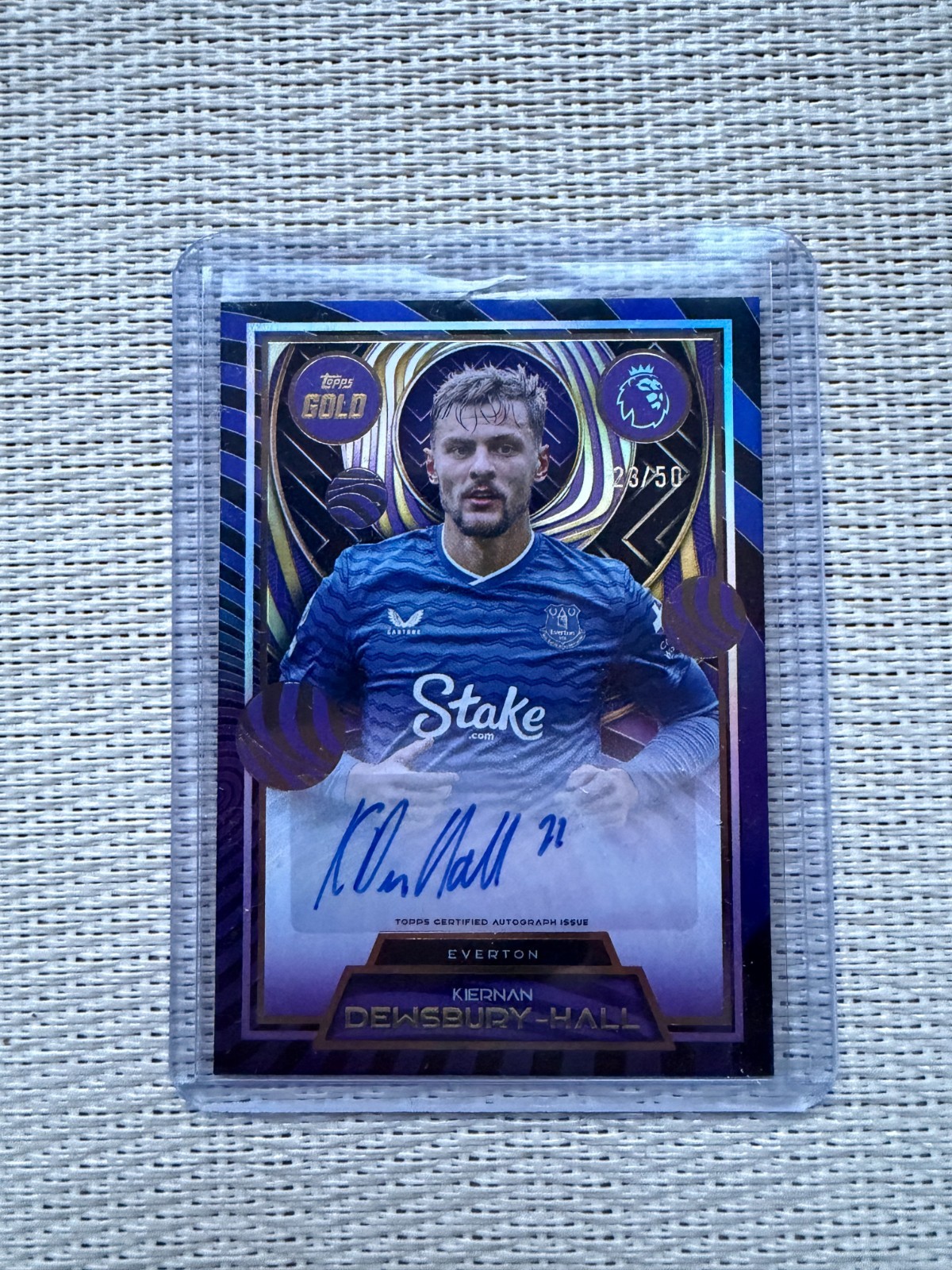 Topps Premier League GOLD 2025 KIERNAN DEWSBURY-HALL Everton auto /50 for sale on Ebay