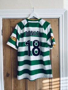 Rare Match worn Celtic Massimo Donati #18 2008/2009 Home shirt for sale on Ebay