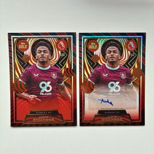 Topps Gold Premier League Marcus Edwards Auto /5 + Red Parallel /5 Burnley for sale on Ebay