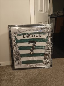 Signed And Framed Henrik Larsson Celtic Home Too WITH COA for sale on Ebay