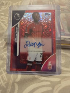 Anthony Elanga Auto /5 Red Topps Premier League 25/26 Nottingham Forest for sale on Ebay