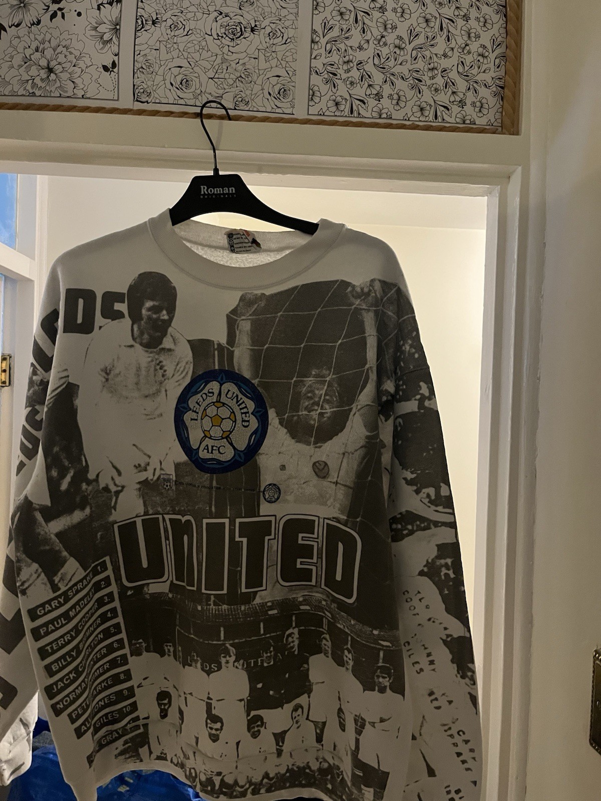 A Leeds Utd Vintage All over Print Sweatshirt 1990s . Size XL , VG Condition for sale on Ebay