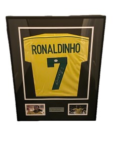 Ronaldinho Brazil Signed Framed Shirt With Beckett COA for sale on Ebay
