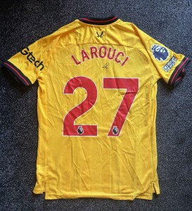 SHEFFIELD UNITED Away Shirt 23/4 LAROUCHI 27 Player Issue / Match Worn - SIGNED for sale on Ebay