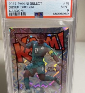 2017 Panini Select Didier Drogba Kaboom Chelsea Ivory Coast PSA 9 for sale on Ebay