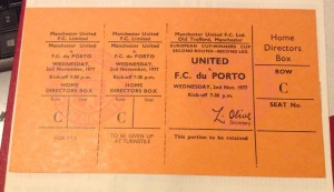 Manchester United v FC Porto 1977 European Cup Winners' Cup MATCH TICKET for sale on Ebay