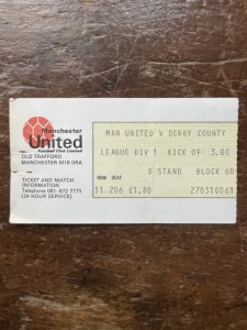 Apr 28th 1979 Manchester United v Derby County Division One Match Ticket. for sale on Ebay