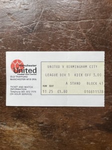 Aug 1978 Manchester United v Birmingham City First Game Of Season Match Ticket. for sale on Ebay