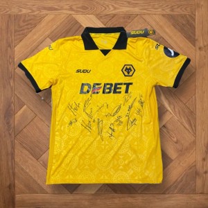 Wolves 2025/26 Squad Signed Shirt for sale on Ebay