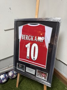 Dennis Bergkamp Signed ArsenalFootball Shirt With COA for sale on Ebay