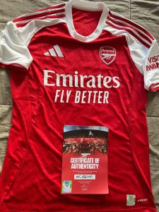 ARSENAL JERSEY. #7 SAKA. PREMIER LEAGUE. SIGNNED with COA for sale on Ebay