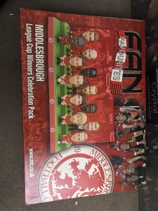 Corinthian Prostars Middlesbrough Fan Club Pack League Cup Winners for sale on Ebay