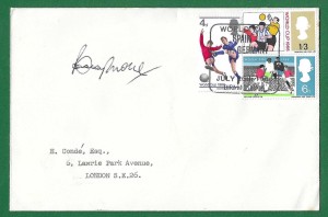 1966 WORLD CUP COMMEMORATIVE COVER, SIGNED BOBBY MOORE, WEST HAM UTD. & ENGLAND. for sale on Ebay