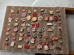 Arsenal Pin Badge Collection In Display Case Rare Collectible for sale on Ebay