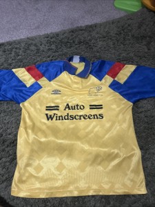 Rare Original Derby County Away Shirt 1992 for sale on Ebay