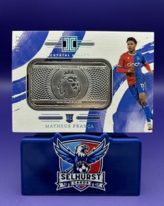 Panini Impeccable Matheus Franca Silver Bar Troy Ounce RC 25/37 Crystal Palace for sale on Ebay