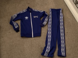 EVERTON Original 1977 Umbbro FULL TRACKSUIT Rare MINT UNWORN Condition Vintage for sale on Ebay