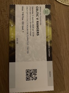 Celtic V Rangers Ticket Stub Jan 2026 for sale on Ebay