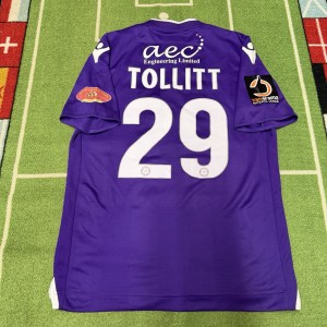 Wrexham AFC Third Shirt 2018/2019 Matchworn Tollitt #29 Size M for sale on Ebay