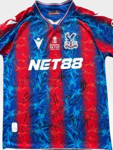 Signed CRYSTAL PALACE FA Cup Shirt by 16-PROOF/COA- Mateta Wharton Henderson for sale on Ebay