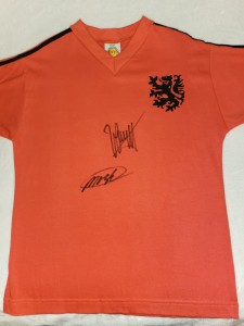 JOHAN CRUYFF MARCO VAN BASTEN SIGNED AUTOGRAPHED NETHERLANDS HOLLAND 1974 SHIRT for sale on Ebay