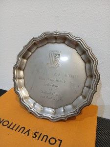 Gillingham Nyron Nosworthy Man Of The Match Vs Sheffield United 2001 Trophy for sale on Ebay