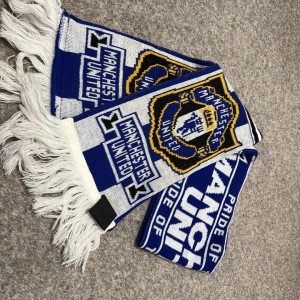 Vintage Manchester United Away Football Scarf Original Blue 90’s for sale on Ebay
