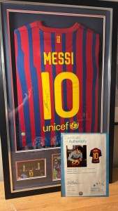 Lionel Messi Barcelona 2012/2013 Signed Framed Shirt Exclusive Memorabilia COA for sale on Ebay