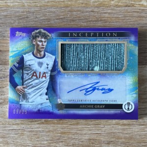 25/26 Topps Inception UCC Archie Gray Tottenham Auto Patch /25 RC for sale on Ebay