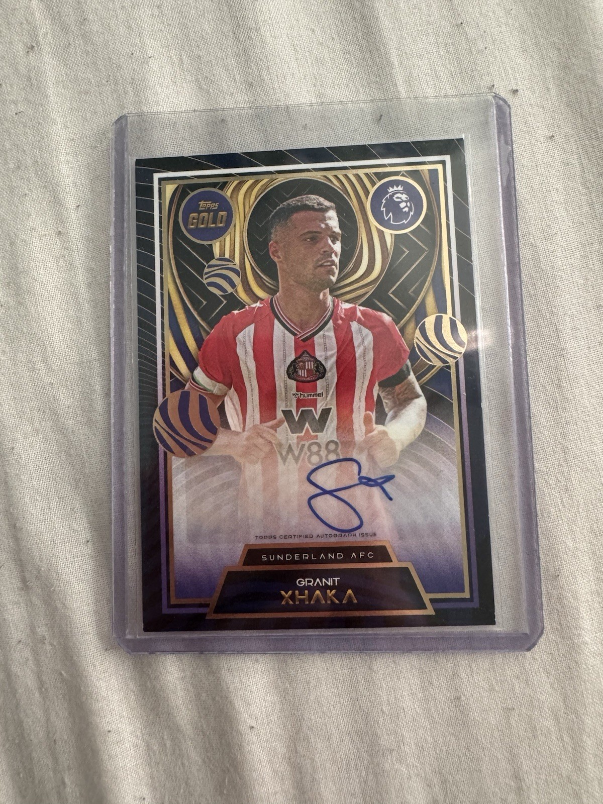 Topps Premier League Gold Granit Xhaka Sunderland Autograph Card for sale on Ebay