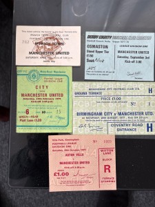 manchester united ticket stubs 1970s for sale on Ebay