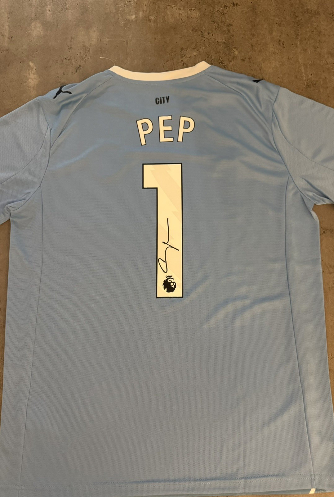 Pep Guardiola Manchester City  2025/26 Signed Shirt / Photo Proof for sale on Ebay