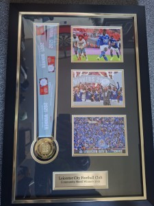 Leicester City Community shield 2021 Framed Medal Vs Manchester City for sale on Ebay