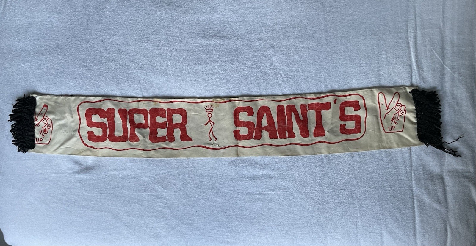 Original C1976 Southampton FC Silk Scarf Signed By Saints Legend Bobby Stokes . for sale on Ebay