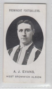 Taddy & Co Prominent Footballers 1908 - A. J. Evans - West Bromwich Albion for sale on Ebay