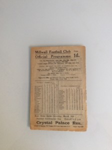 MILLWALL V EVERTON 01.03.1947 FRIENDLY GAME for sale on Ebay