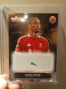 Hugo Ekitike Auto 1/1 Summer Signings Topps Football Card Liverpool for sale on Ebay