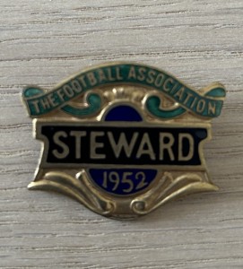 THE FOOTBALL ASSOCIATION 1952 STEWARD BADGE for sale on Ebay