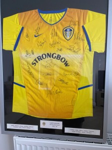 Leeds United Signed 2002/03 Framed Away shirt  for sale on Ebay
