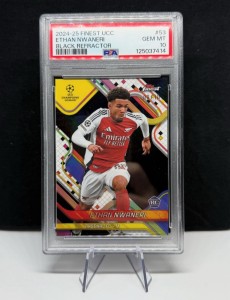 2024-25 FINEST UCC ETHANE NWANERI RC BLACK REFRACTOR /10 PSA 10 ARSENAL POP 1 for sale on Ebay