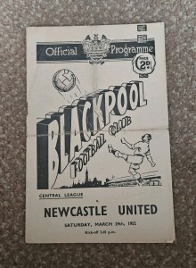 Blackpool V Newcastle United Central League 1952 for sale on Ebay