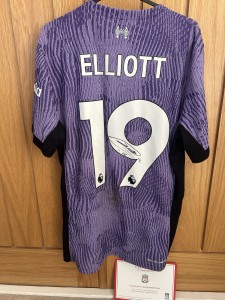 Liverpool FC Match Worn Shirt Signed Harvey Elliott 23/24 for sale on Ebay