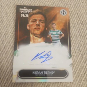 Topps Summer Signings 2025-26 Kieran Tierney Auto 1/25 Bookend Celtic FC  for sale on Ebay