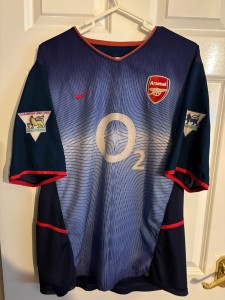 ARSENAL Nike blue O2 shirt Premier League 2002-2003 AFC jersey 02-03 Henry Large for sale on Ebay